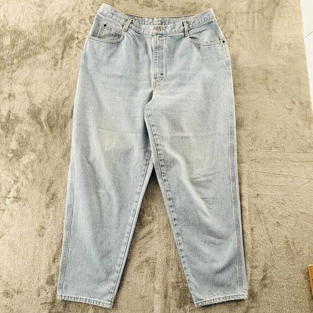 Vintage Gitano Mom Jeans Womens 20W Light Wash Denim High Rise Taper 30" Inseam